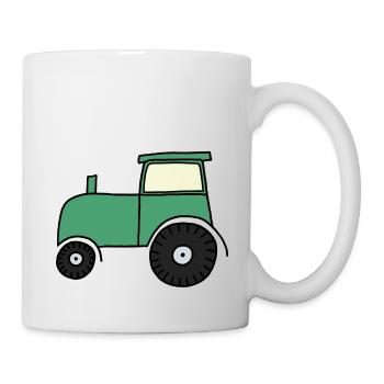 Tracteur tracté - Mug blanc - blanc - Droite