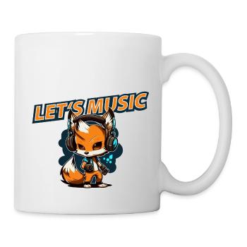 Renard musical - Mug blanc - blanc - Droite