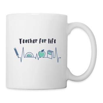Lehrer fürs Leben, Lehrerin fürs Leben - Tasse - Weiß - Rechts