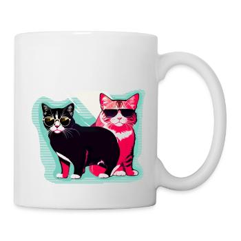 chats cool - Mug blanc - blanc - Droite