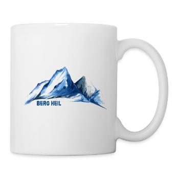 Gipfel Wandern BERG HEIL servus alpin Bergwandern - Tasse - Weiß - Rechts