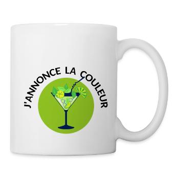 annonce couleur vert mojito morito alcool humour - Mug blanc - blanc - Droite