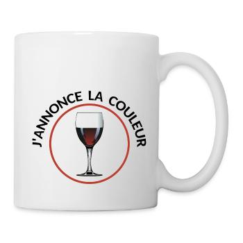 annonce couleur vin rouge alcool humour tenir tien - Mug blanc - blanc - Droite