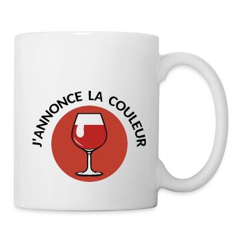annonce couleur vin rouge alcool humour tenir t - Mug blanc - blanc - Droite