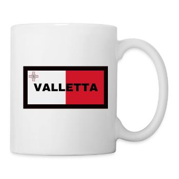Valletta City in Malta Flag - Mug - white - Right