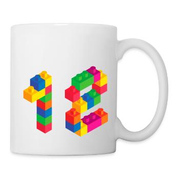 Cute Block Building 12nd Birthday Gift 12 Year - Mug - white - Right