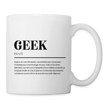 Geek: Définition Humoristique - Cadeau Gamer - Mug blanc - blanc - Droite