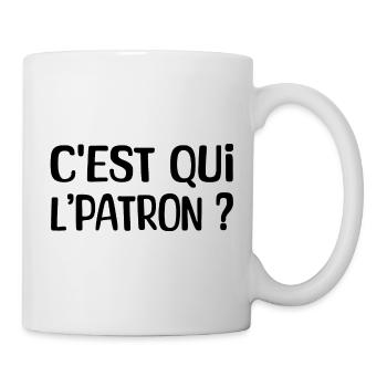 C'est qui l'patron ? - Mug blanc - blanc - Droite