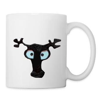 The head of a black deer - Mug - white - Right