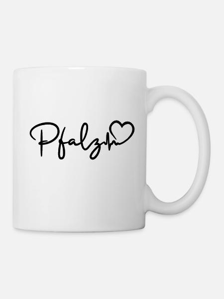 Pfalz Herzschlag - Tasse - Weiß