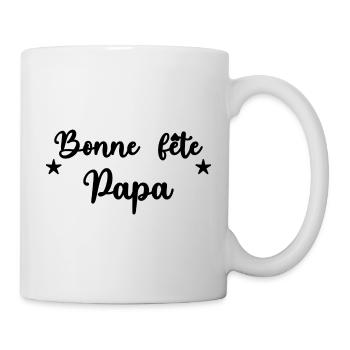 PAPA. FÊTE DES PÈRES. BONNE FÊTE PAPA. BONNE FÊTE - Mug blanc - blanc - Droite