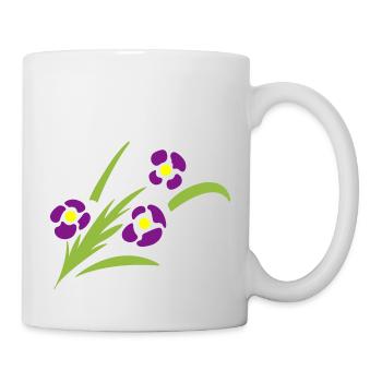 fleurs en épi - Mug blanc - blanc - Droite