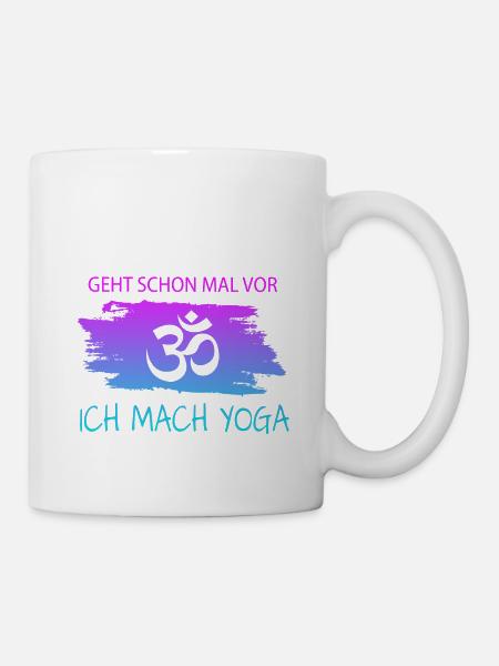 Yoga, Spruch - Tasse - Weiß