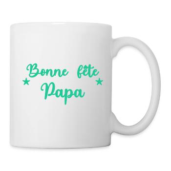 BONNE FÊTE PAPA. PAPA. FÊTE DES PÈRES. BONNE FÊTE - Mug blanc - blanc - Droite