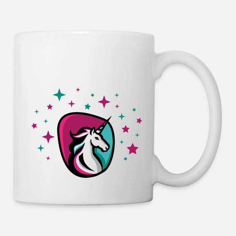 Modern magical unicorn - Mug - white