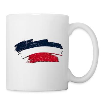Frankreich -Französische Farben Fahne - Tricolore - Tasse - Weiß - Rechts