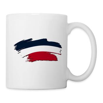 Frankreich - Französische Farben Fahne - Tricolore - Tasse - Weiß - Rechts