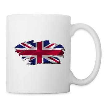 Englische Fahne – Union Jack – Great Britain - Tasse - Weiß - Rechts