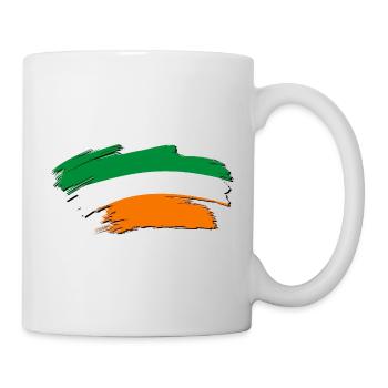 irische Flagge Pinselstriche Irland - Tasse - Weiß - Rechts