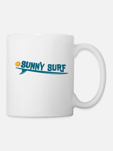 Sunny Surf - Tasse - Weiß