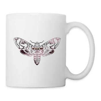 Moth,outline,grey,beige,moth - Mug - white - Right