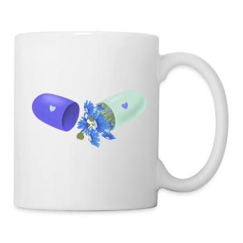 Blumen-Pille - Tasse - Weiß - Rechts