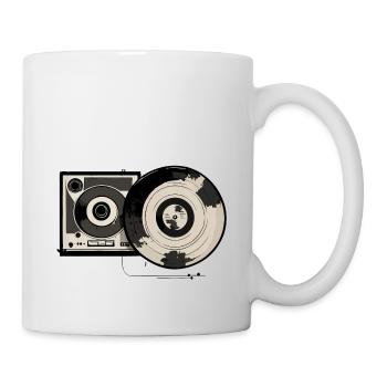 Retro record player - Mug - white - Right