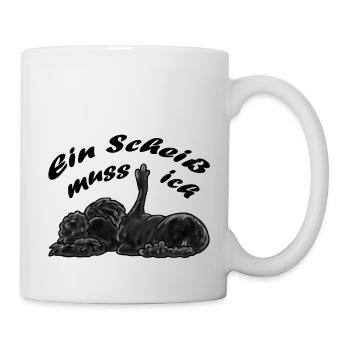 Pudel - ein Scheiß muss ich - Stinkekralle - Tasse - Weiß - Rechts