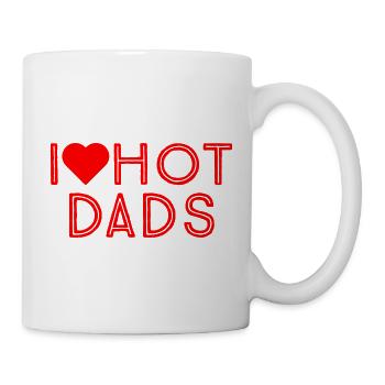 Ich liebe heiße Väter - Tasse - Weiß - Rechts