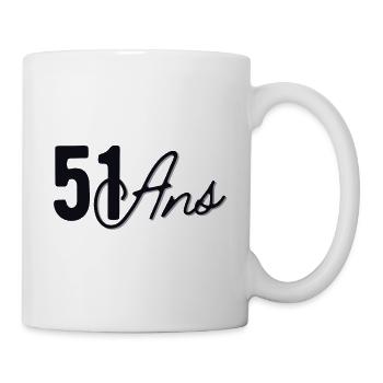 51 Ans - Mug blanc - blanc - Droite