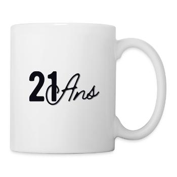 21 Ans - Mug blanc - blanc - Droite