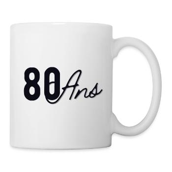 80 Ans - Mug blanc - blanc - Droite