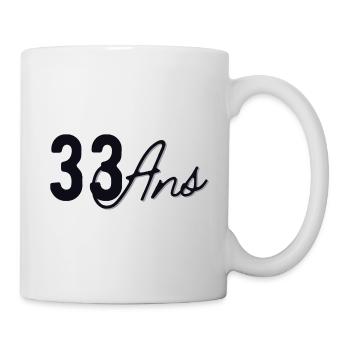 33 Ans - Mug blanc - blanc - Droite
