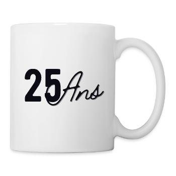 25 Ans - Mug blanc - blanc - Droite