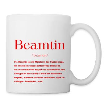 Beamtin Definition - Tasse - Weiß - Rechts