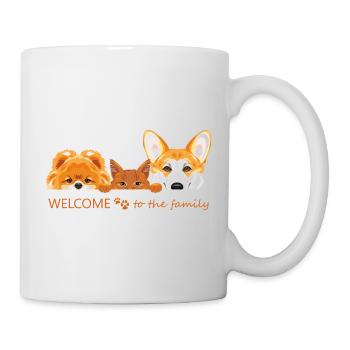 Willkommen in der Hunde- und Katzenfamilie - Tasse - Weiß - Rechts