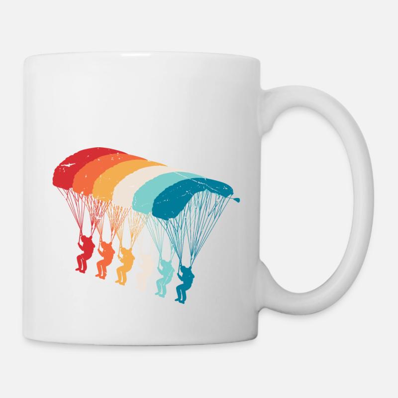 Skydive Evolution: Fallschirmspringer Design - Tasse - Weiß