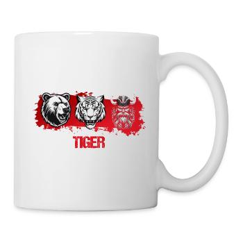 Bärtiger Vater Bär Tiger Vatertag Bär Tiger Mann - Tasse - Weiß - Rechts