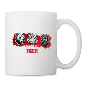 Bär Tiger Mann Bärtiger Mann Bart Träger Vatertag - Tasse - Weiß - Rechts