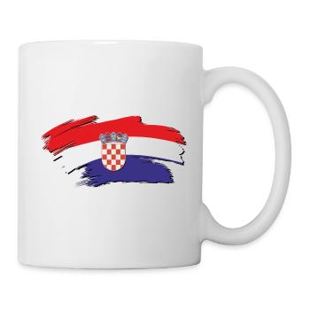 Kroatien - Croatia Flagge - Tasse - Weiß - Rechts
