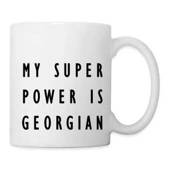 My super power is Georgian - Tasse - Weiß - Rechts