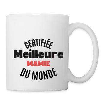 certifiée meilleure mamie du monde - Mug blanc - blanc - Droite