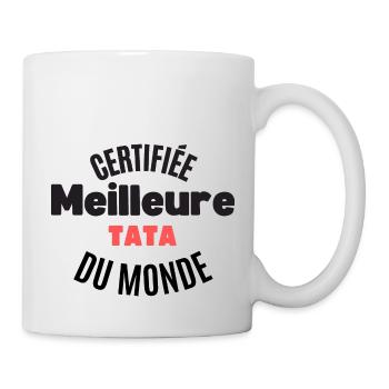 certifiée meilleure tata du monde - Mug blanc - blanc - Droite