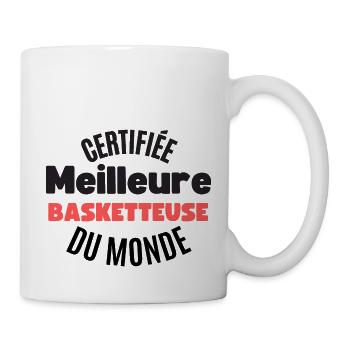 certifiée meilleure basketteuse du monde - Mug blanc - blanc - Droite