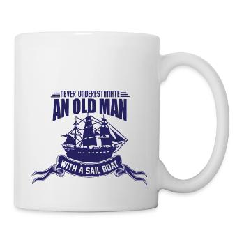 Old man sail boat - Tasse - Weiß - Rechts