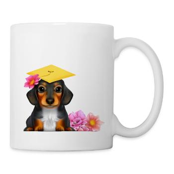 Bachelor Dachshund School Leaving Certificate Studies Dogs - Mug - white - Right