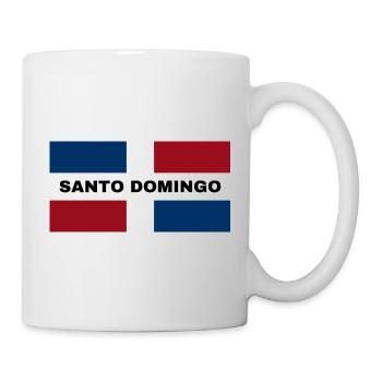 Ville de Saint-Domingue en République dominicaine Drapeau - Mug blanc - blanc - Droite