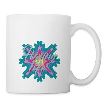 Happy life - feeling happy - Mug - white - Right