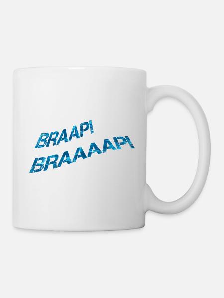 Braap! Braaaap! Blau Wasser - Tasse - Weiß