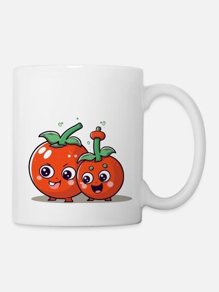 Bak and bik kawaii tomatoes - Mug - white